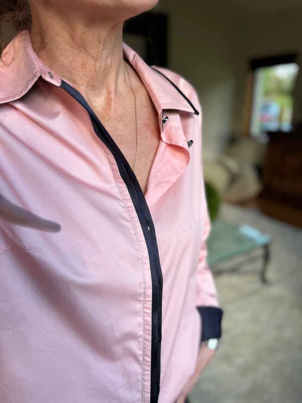 Marilyn Cotton Satin Trim Shirt