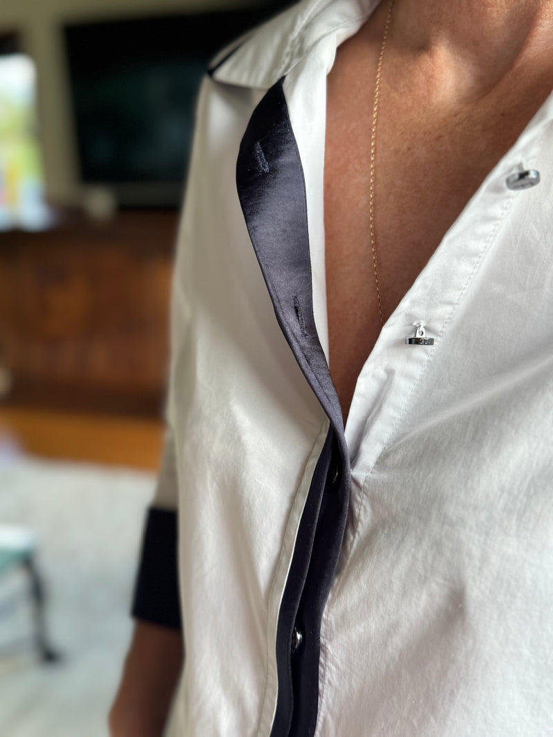 Marilyn Cotton Satin Trim Shirt