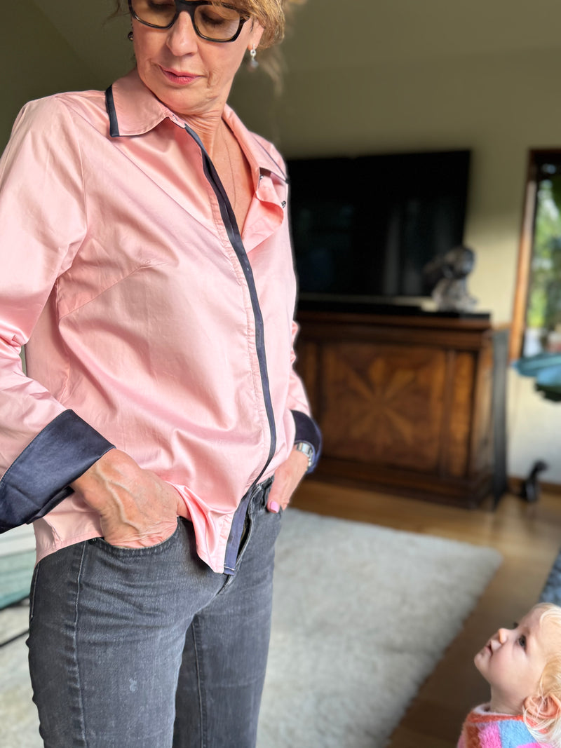 Marilyn Cotton Satin Trim Shirt